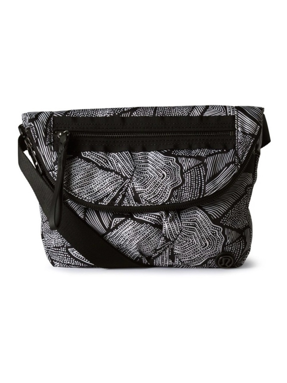 Lululemon Athletica Black & White “Dottie Tribe” Graphic Print Festival Bag